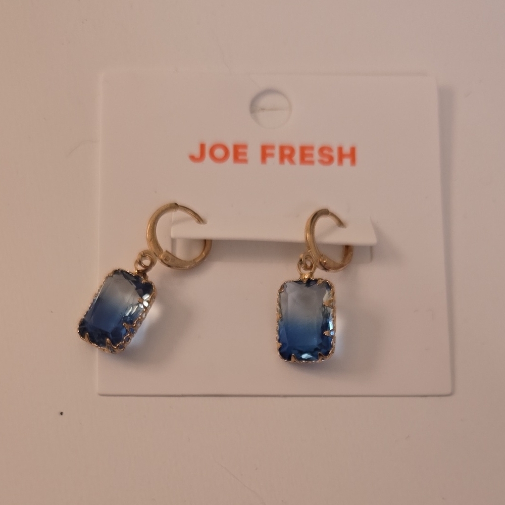 Joe Fresh Blue and Gold Earrings